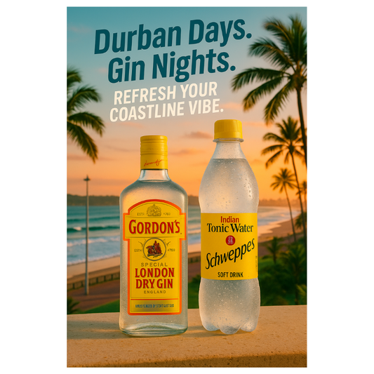 Gordon's London Dry 750ml & Schweppes Tonic Water 1ltr