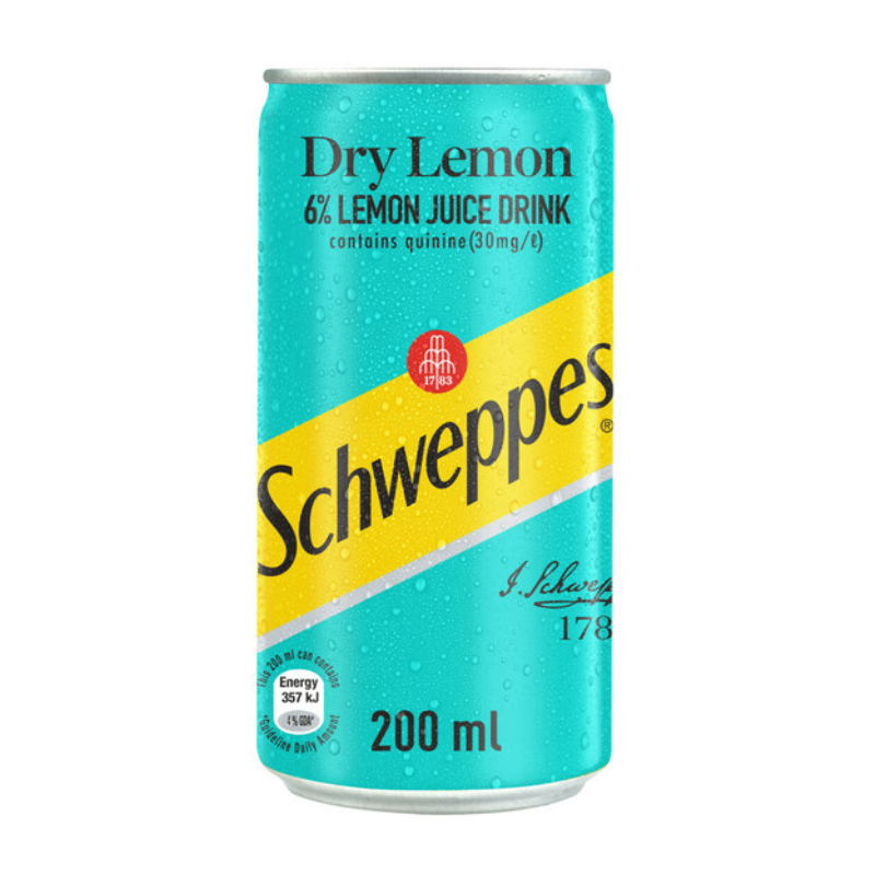 Schweppes Dry Lemon 200ml (6 PCK)